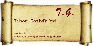 Tibor Gothárd névjegykártya